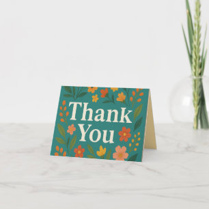 Greetings - Radiant Gold Burst Thank You Card