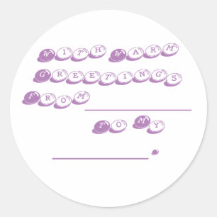 Greetings Stickers With Space for writing Names