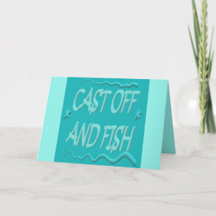 Greetings to a fisherman or fisher woman card