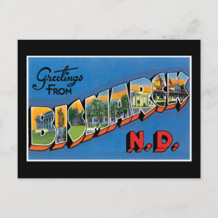 Greetings to Bismark Postcard