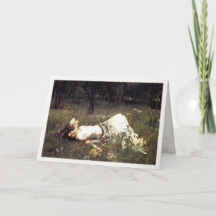 Greetings with John William Waterhouse Painting Card