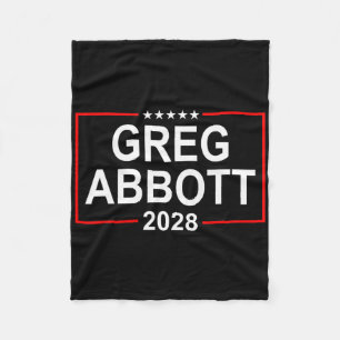 Greg Abbott 2028 Presidential Election July 4th Re Fleece Blanket