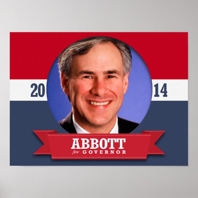 GREG ABBOTT CAMPAIGN POSTER (Front)