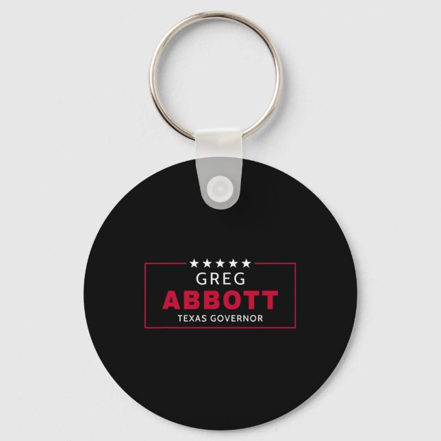 Greg Abbott Election Texas Governor Republican Blu Key Ring (Front)
