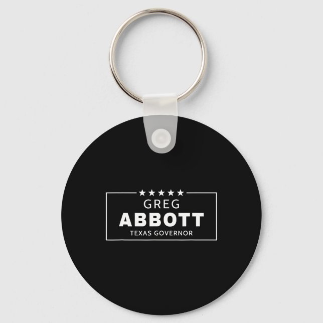 Greg Abbott Election Texas Governor Republican Red Key Ring (Front)