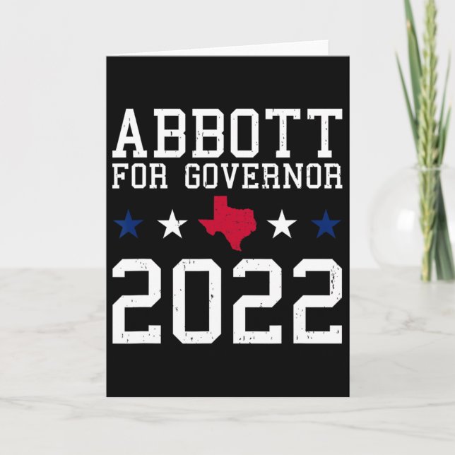 Greg Abbott For Governor Election July 4th Republi Card (Front)