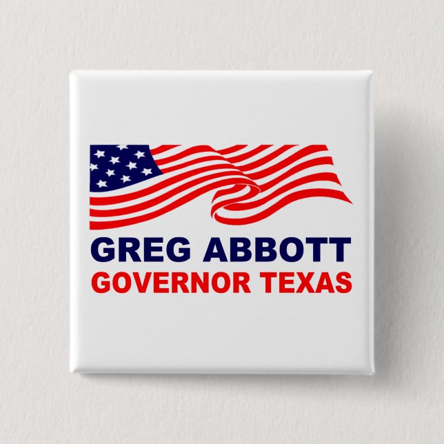 Greg Abbott Texas 15 Cm Square Badge (Front)