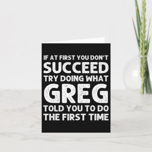 Greg Gift Name Personalised Birthday Fun Christmas Card