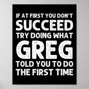 GREG Gift Name Personalised Birthday Fun Christmas Poster