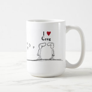 Greg "I love greg" "I heart greg" Coffee Mug