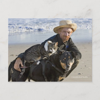 Greg Pike with Booger, Kitty and Mousey Postcard