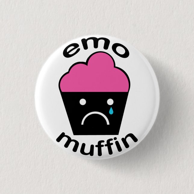 Greg the Emo Muffin 3 Cm Round Badge (Front)