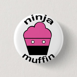 Greg the Ninja Muffin 3 Cm Round Badge