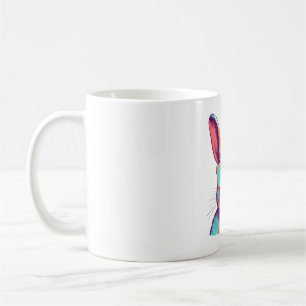 Greg the rabbit with glasses coffee mug