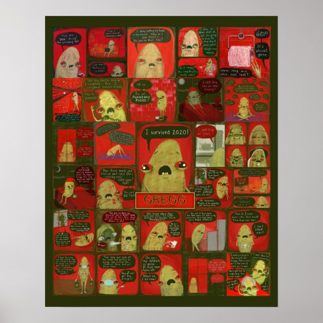 Gregg comic poster Laura Irrgang I survived 2020 (Front)