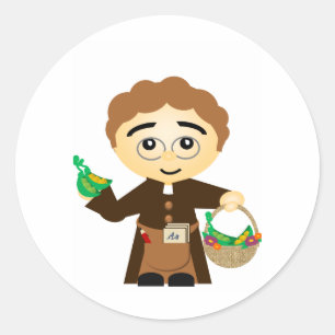 Gregor Mendel Classic Round Sticker