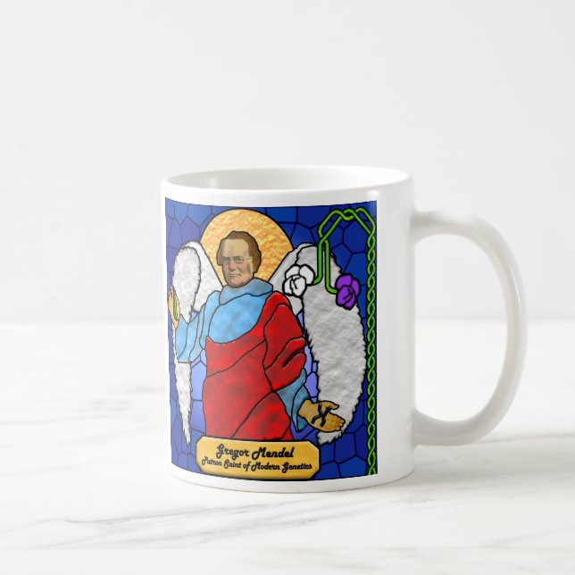 Gregor Mendel - stained glass Coffee Mug (Right)