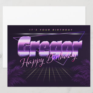 Gregor Name First name pura retro card Birthday