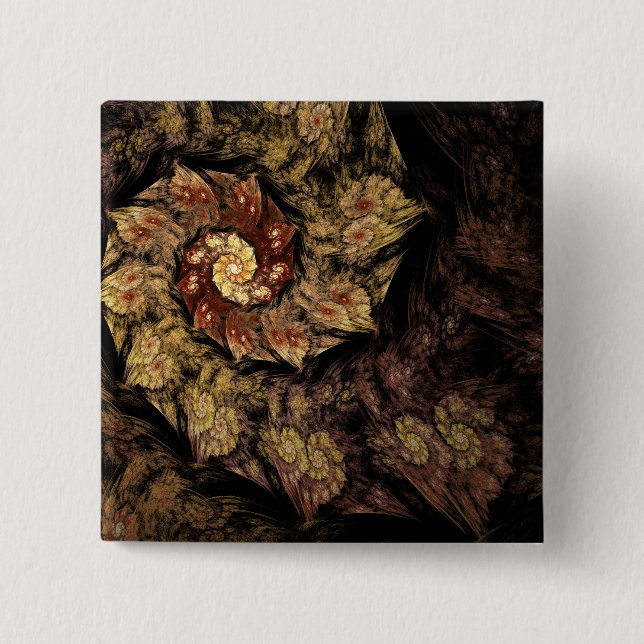 Gregorian Chant Fractal 15 Cm Square Badge (Front)