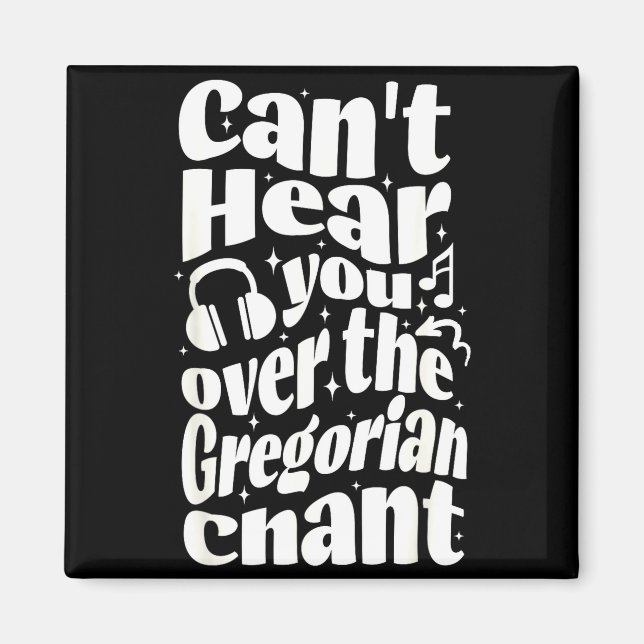 Gregorian Chant Funny Catholic Traditional Latin M Magnet (Front)