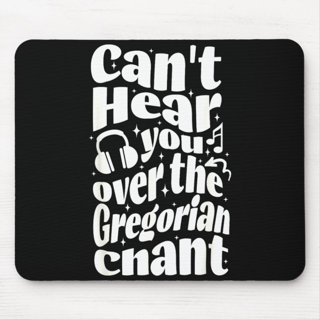 Gregorian Chant Funny Catholic Traditional Latin M Mouse Mat (Front)