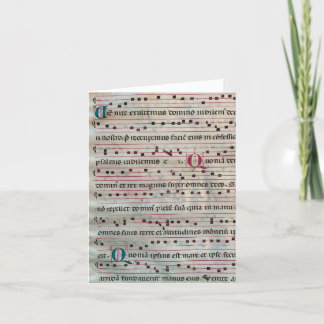 Gregorian chant greeting card