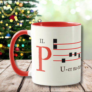 Gregorian Chant Latin Mass Christmas Mediaeval Mug