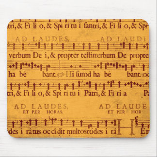 Gregorian chant music score mouse mat