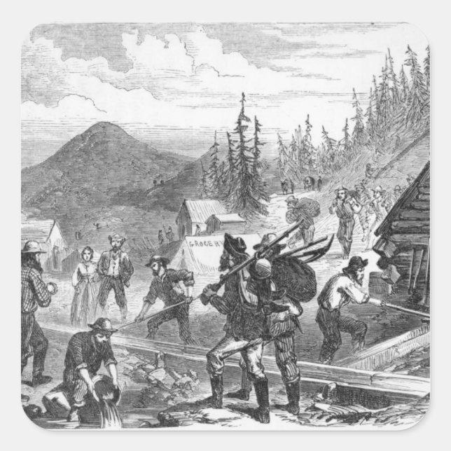 Gregory Gold Diggings, Colorado Square Sticker (Front)