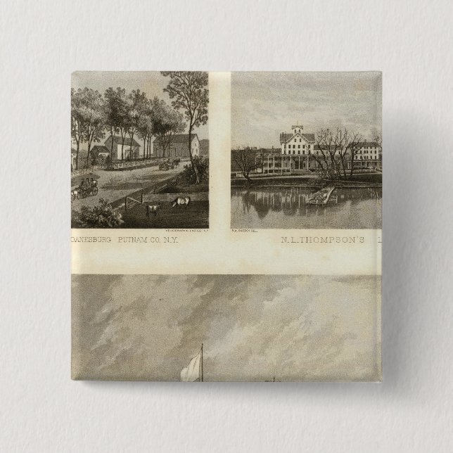 Gregory House, Doane, Thompson residences 15 Cm Square Badge (Front)