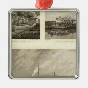 Gregory House, Doane, Thompson residences Metal Tree Decoration