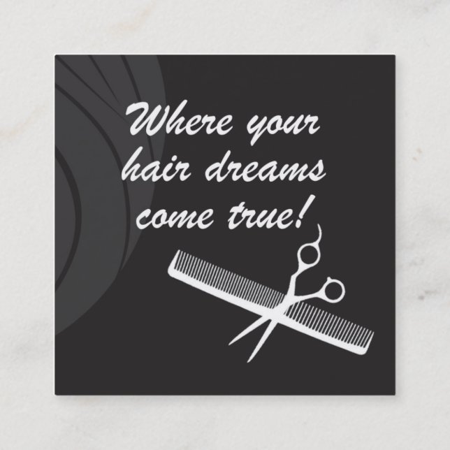 Gregory Tomos Salon Square Business Card (Back)