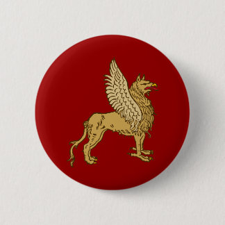 Greif griffin gryphon 6 cm round badge