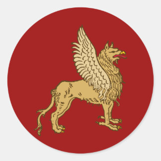 Greif griffin gryphon classic round sticker