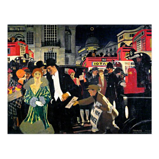Greiffenhagen - London: Piccadilly Postcard