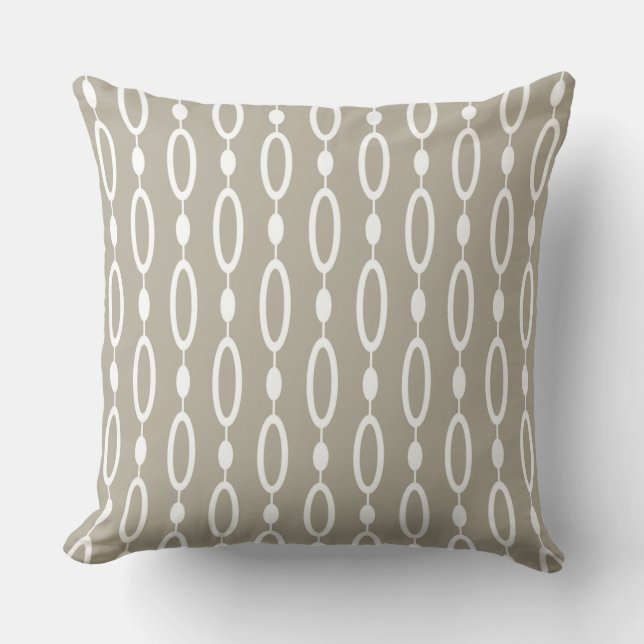 Greige - Grey and Beige Decor Cushion (Front)