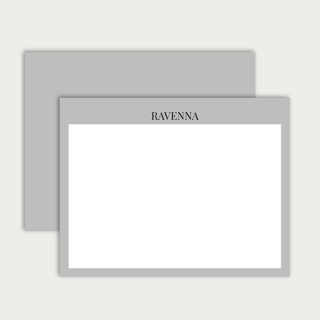 Greige Luxury Serif Personalised Custom Name Card (Creator Uploaded)