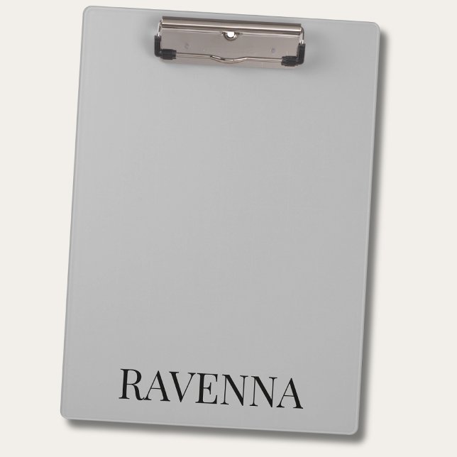 Greige Luxury Serif Personalised Custom Name Clipboard (Creator Uploaded)