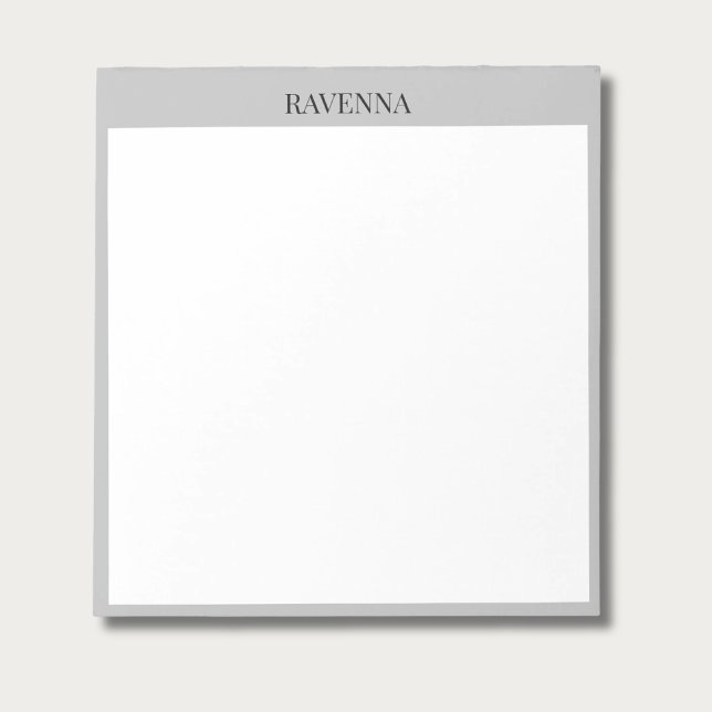 Greige Luxury Serif Personalised Custom Name Notepad (Creator Uploaded)