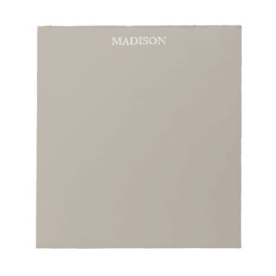 Greige Solid Colour Customise It Notepad