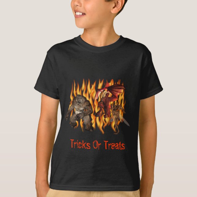 Gremlin Demon Monster Halloween T-Shirt (Front)