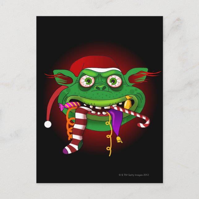 Gremlin Eating Candy Postcard (Front)
