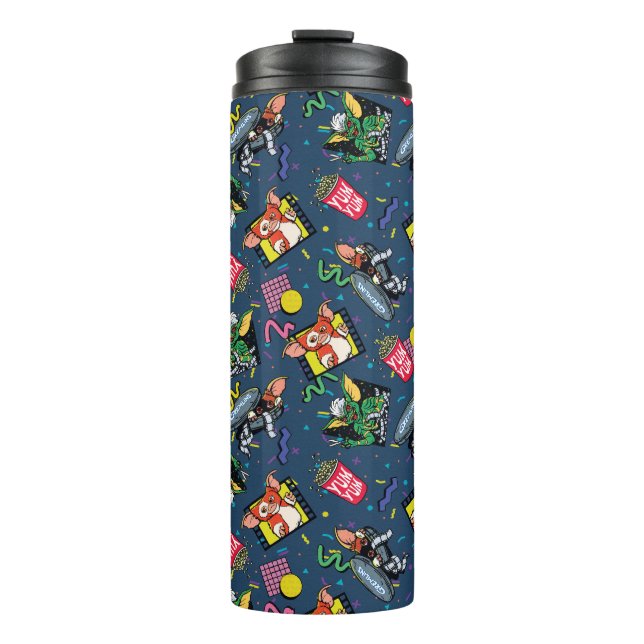Gremlins™ 80's Retrowave Pattern Thermal Tumbler (Front)