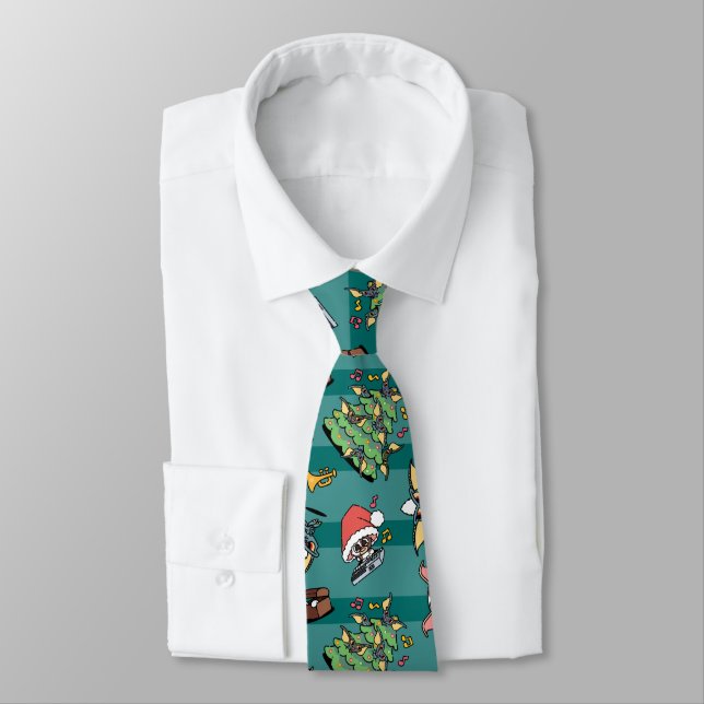 Gremlins | Cute Comic Christmas Pattern Tie (Tied)