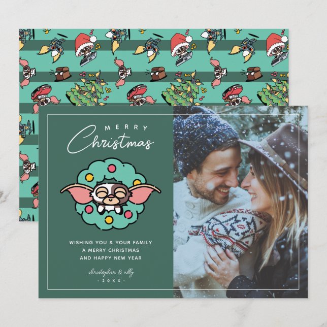 Gremlins | Gizmo Merry Christmas Holiday Photo Invitation (Front/Back)
