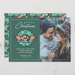 Gremlins   Gizmo Merry Christmas Holiday Photo Invitation