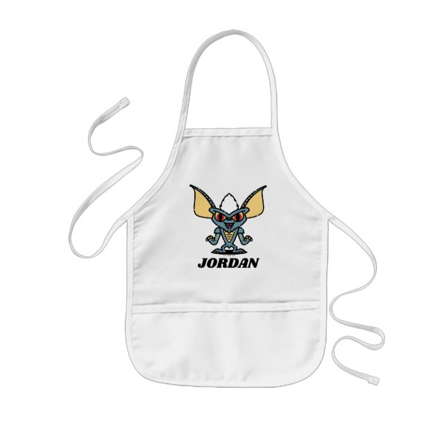 Gremlins | Stripe Cute Comic | Add Your Name Kids Apron (Front)