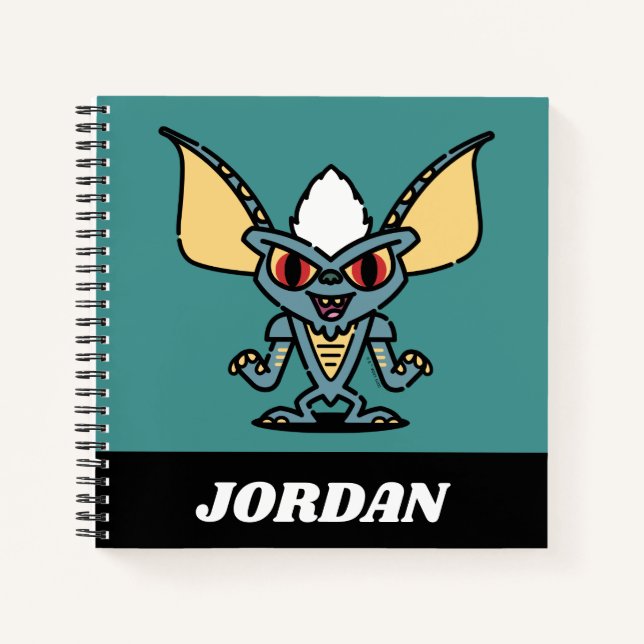 Gremlins | Stripe Cute Comic | Add Your Name Notebook (Front)