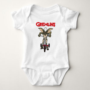 Gremlins   Stripe Riding Tricycle Baby Bodysuit