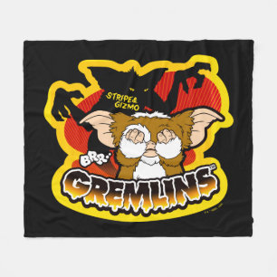 Gremlins   Stripe Scaring Gizmo Fleece Blanket